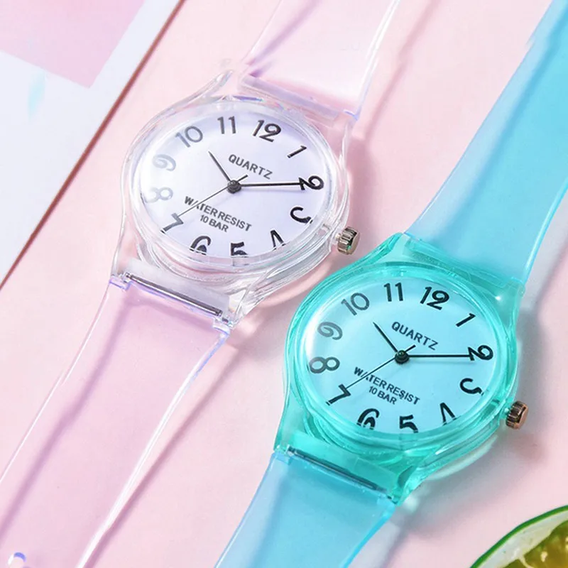 Высококачественные повседневные женские кварцевые часы WOKAI с силиконовым желе