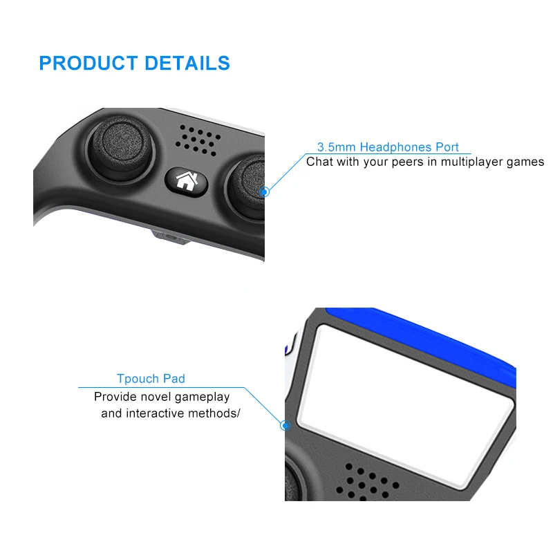 

Bluetooth Wireless Joystick For PS4 Wireless Controller For Sony Playstation 4 Wireless Gamepad Fit for PS4/PC/Android Phones