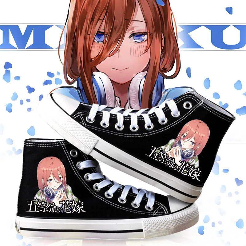 

High-Q Unisex Anime The Quintessential Quintuplets Uesugi Fuutarou Shoes Casual plimsolls Student Nakano Ichika Canvas Shoes