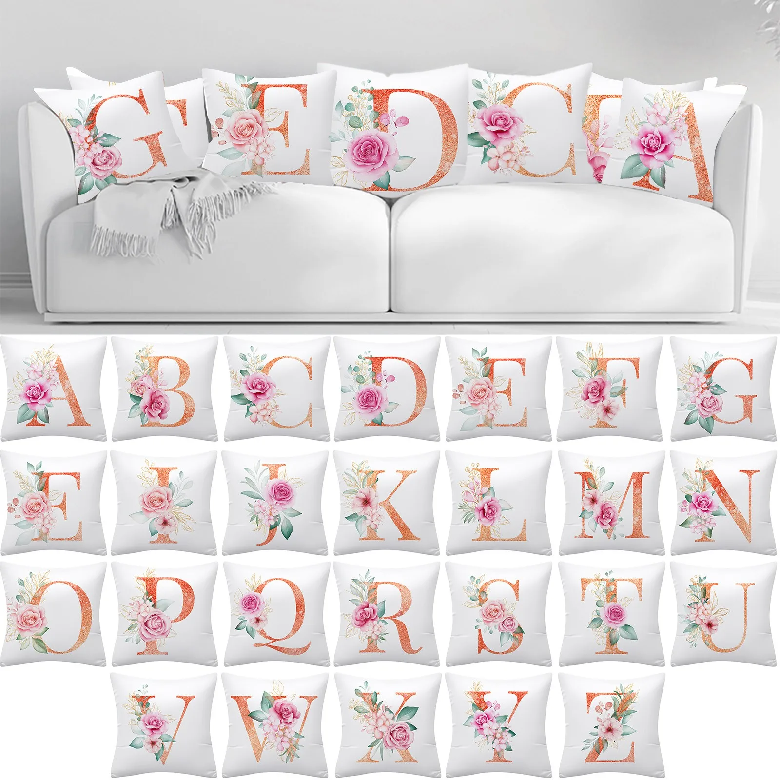45x45 см наволочки для подушек хлопок детские украшения детей с буквенным принтом