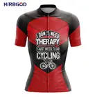 Веломайка HIRBGOD 2021, Женская велосипедная одежда, летняя черно-красная легкая быстросохнущая велосипедная рубашка с коротким рукавом