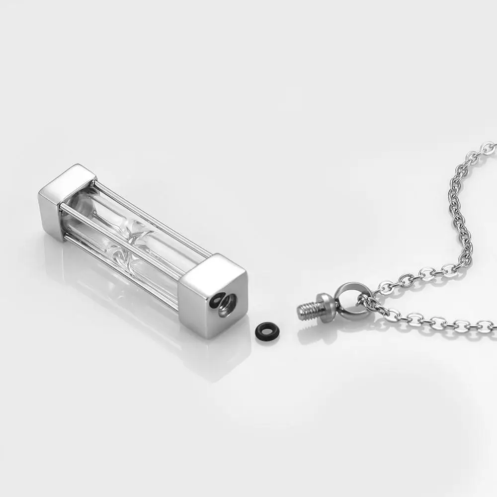 Вечная кремационная Ювелирная урна из песочных часов колье нержавеющий стали