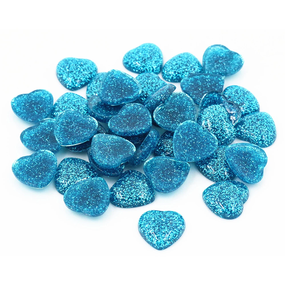 Новая мода 40 шт 12 мм Сердце Стиль Смешанные Цвета плоская задняя крышка Кабошоны