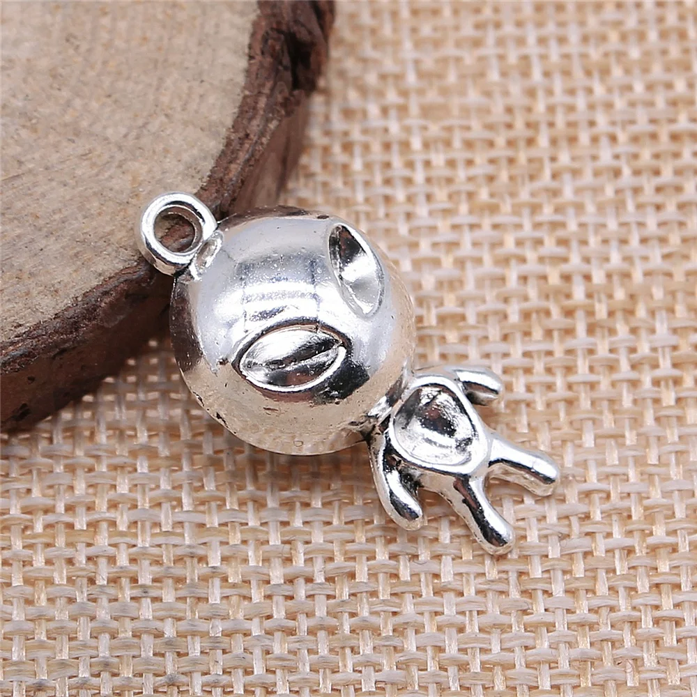 10 шт., подвески в виде инопланетянина, 31 х15 мм