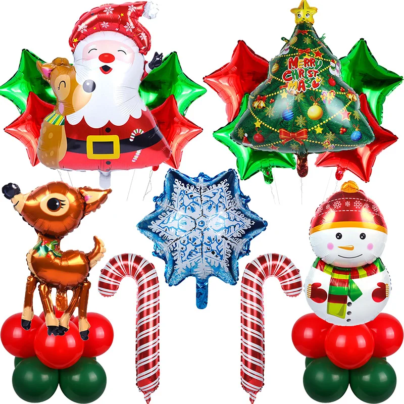 

Santa Claus Ballon Christmas Foil Balloons Snowman Globos Xmas Deer Snowflake Balloon Christmas Decorations for Home New Years