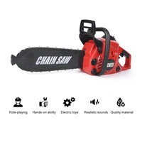 kids electric chainsaw toy simulation plastic rotating chainsaw realistic saw sound power house garden tool pretend play toys