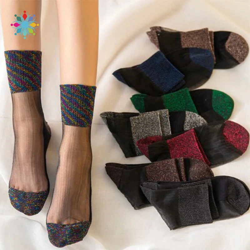 Лидер продаж Оптовая продажа Женские носки Эластичные ультратонкие прозрачные