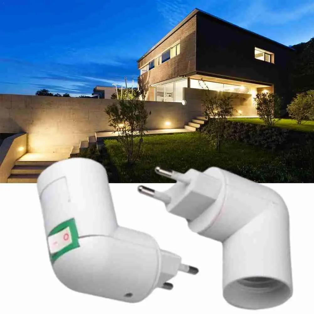 

1pc E27 Socket Lamp Bulb Adapter 360 Degrees Adjustable Light Bases Lamp Holder Converter Light Bulb Adapter EU US Plug 100-230V