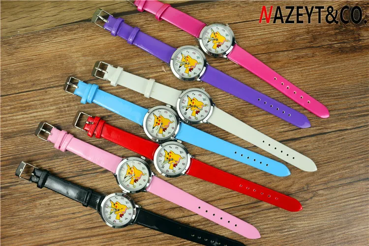 Pokemon Pikachu Teens Stainless Steel Watch Student Watches Sports Cartoon Wristwatch Luminous Pointer Quartz Belt | Дом и сад