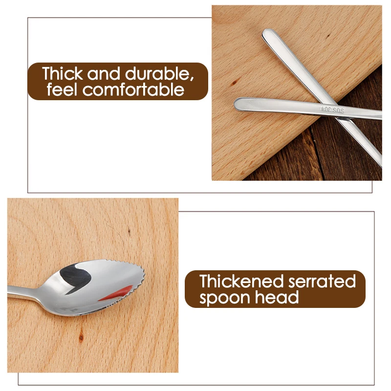 Ложка скребок из нержавеющей стали фруктовые ложки яблока с длинной