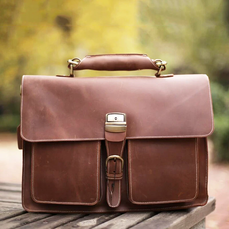 Сумка тоут Мужская для ноутбука 15 дюймов коричневая 1031|briefcase business|business briefcaseoffice case