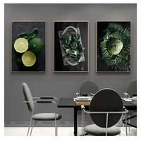 poster wall art vegetable canvas painting home decor kitchen restaurant decorative pictures broccoli green pepper carrot lemon