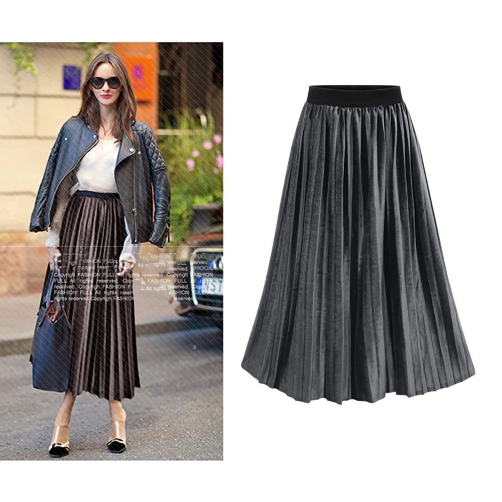 Весенние юбки черная облегающая плиссированная юбка с высокой талией женская