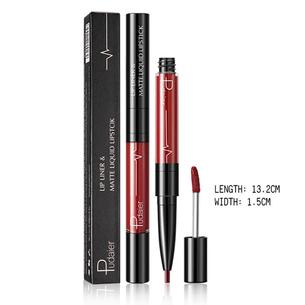 

2-in-1 Matte lipstick Double-end Lipstick Pen Lip Liner Long-lasting