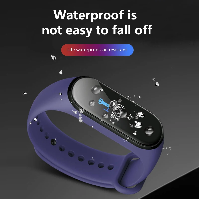 Защитное стекло для экрана XiaoMi Mi Band 5 закаленное Высокопрочное защитное Smart Wistband