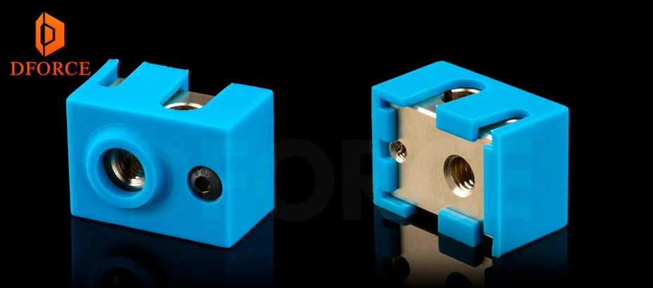 DFORCE 1 шт. медный нагревательный прибор блок для E3D copper hotend для 3D принтера высокая температура для закаленной стали V6 сопла