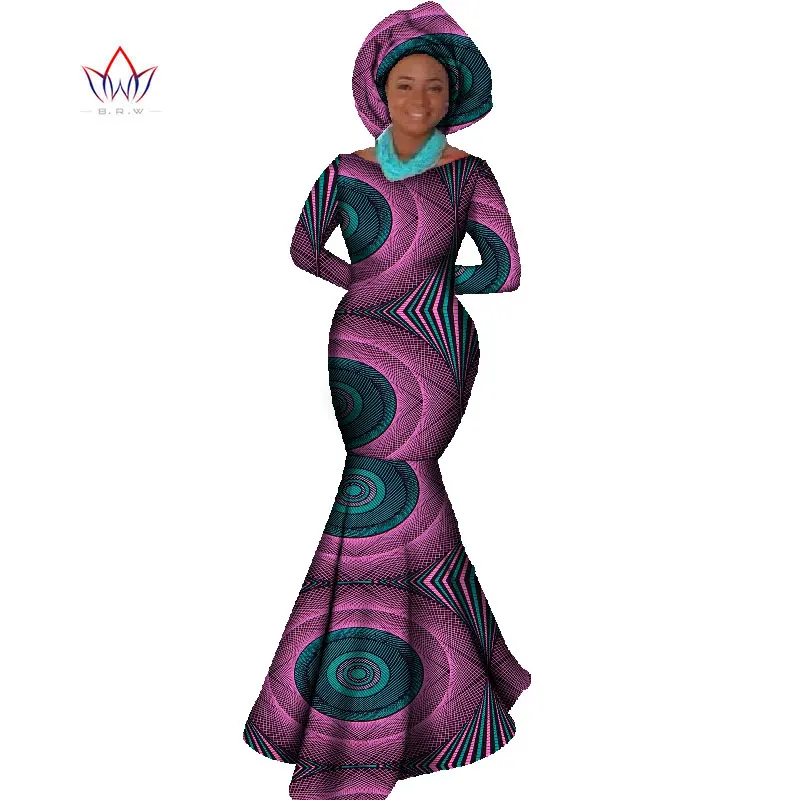 Африканская Женская одежда платье с длинным рукавом вечернее сексуальное
