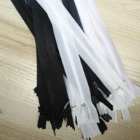50 pcslot cheap invisible lace zipper 25cm white black close end for dress skirt clothing sewing accessories