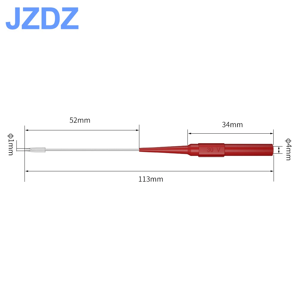 JZDZ 10 шт. 1 мм тестовый зонд игла многометровый нержавеющий прокол задний 4