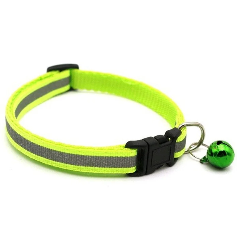 1pc Color Cute Adjustable Kitten Dog Bell Collar Polypropylene Reflective Personalized Soft Teddy Safety Pet Products - купить по