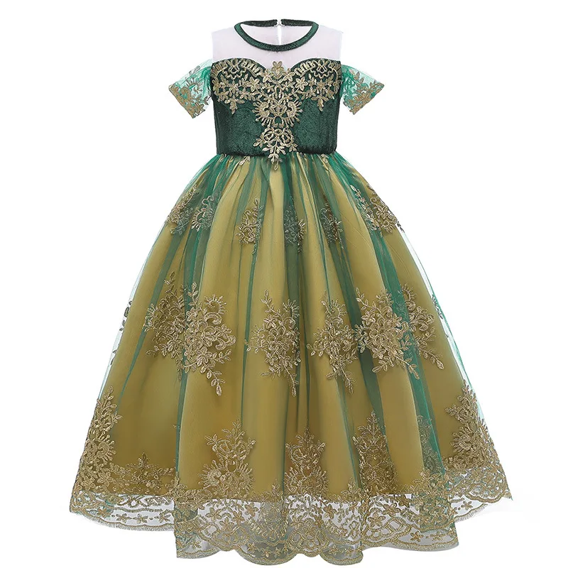 

Snow Queen 2 White Girls Anna Elsa Dress Halloween Costume Child Christmas Children Gowns Infant cosplay Kids Holiday Dress