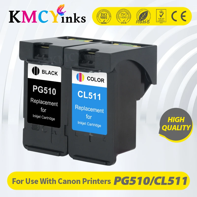 KMCYinks PG510 CL511 Ersatz für Canon PG-510 PG 510 CL 511 Tinte Patrone pixma mp250 mp280 IP2700 MP240 MP270 MP480 MX320