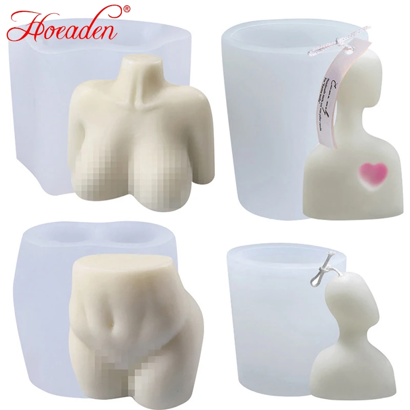 

New Portrait Silicone Candle Mold Creative Family Couple Body Candle MouldAA