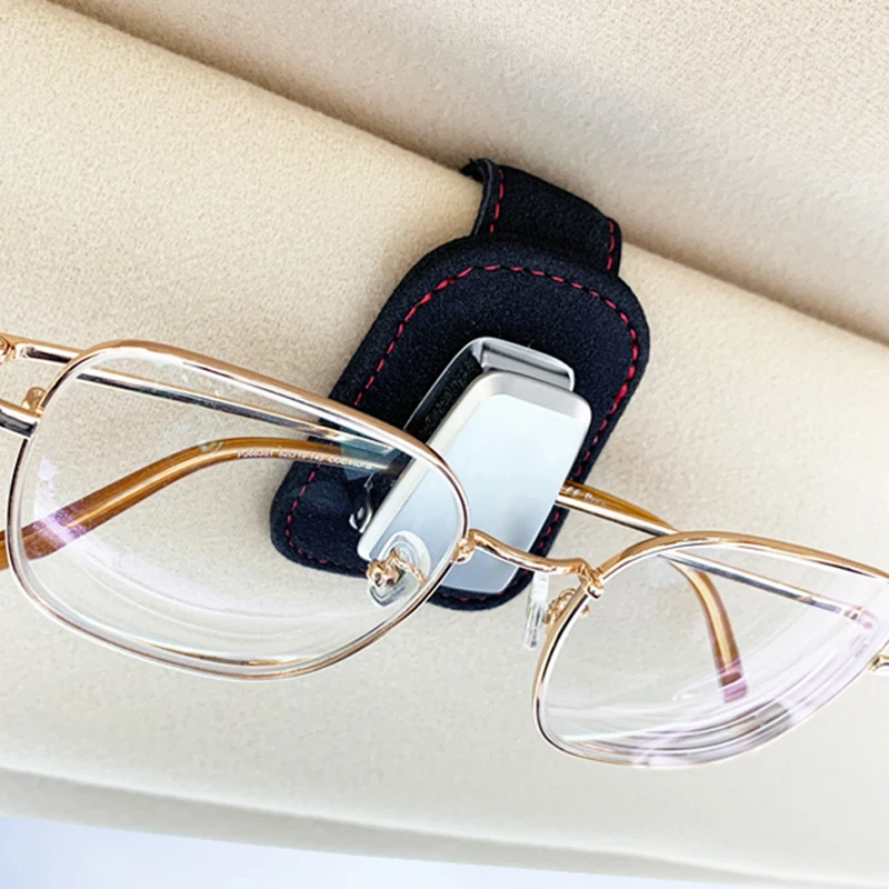 Portable Car Glasses Cases Ticket Card Clamp Sun Visor Sunglasses Holder For Nissan Tidda Livida X-Trail T31 T32 Qashqai | Автомобили и