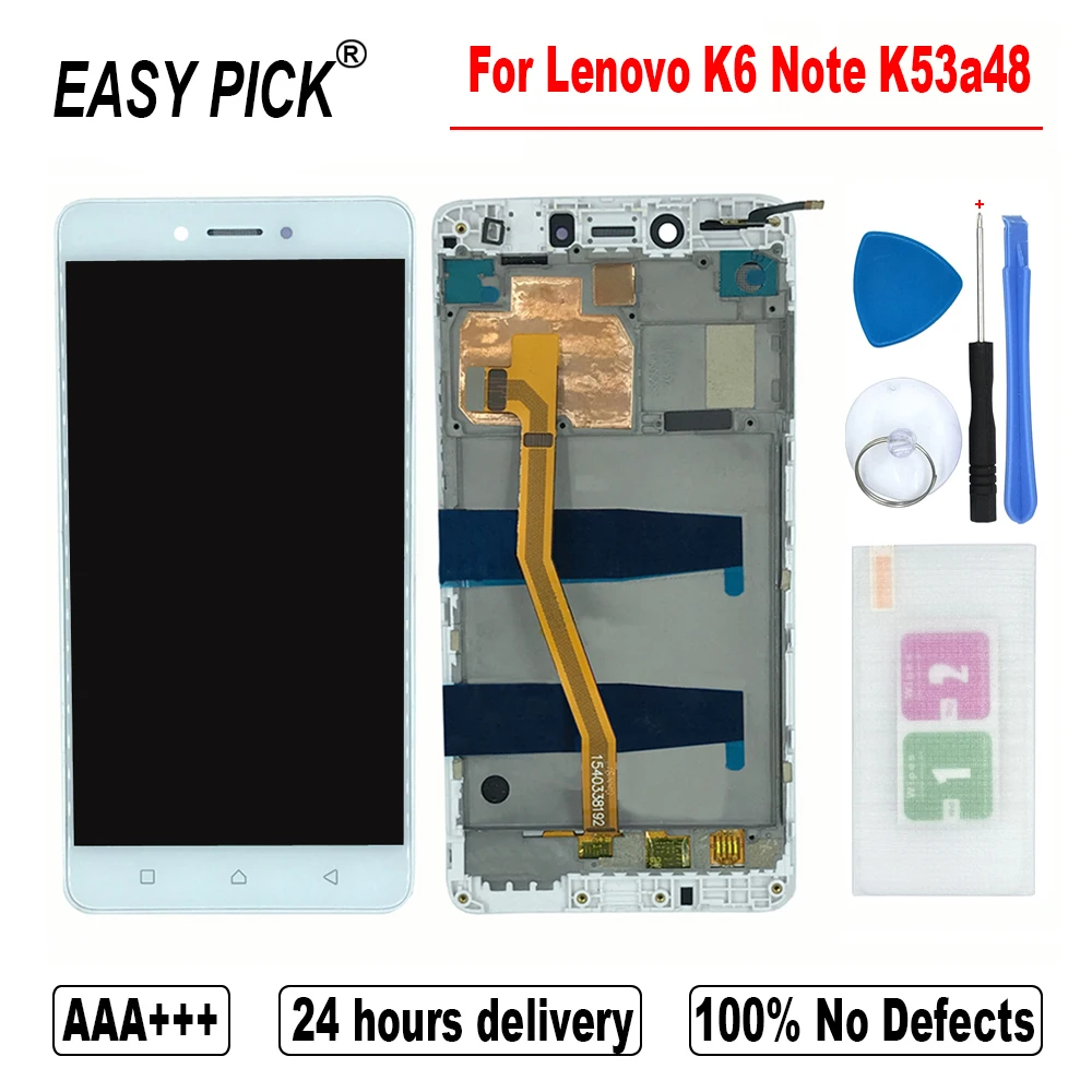 Дигитайзер сенсорного ЖК экрана в сборе с рамкой инструменты для Lenovo K6 Note K53a48
