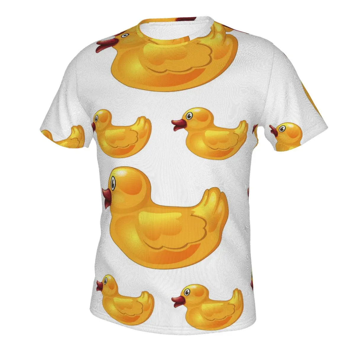 

Cartoon Yellow Duck Summer 2021 Unisex Men's and Women's Short Sleeve O-collar T-Shirt Street Wear