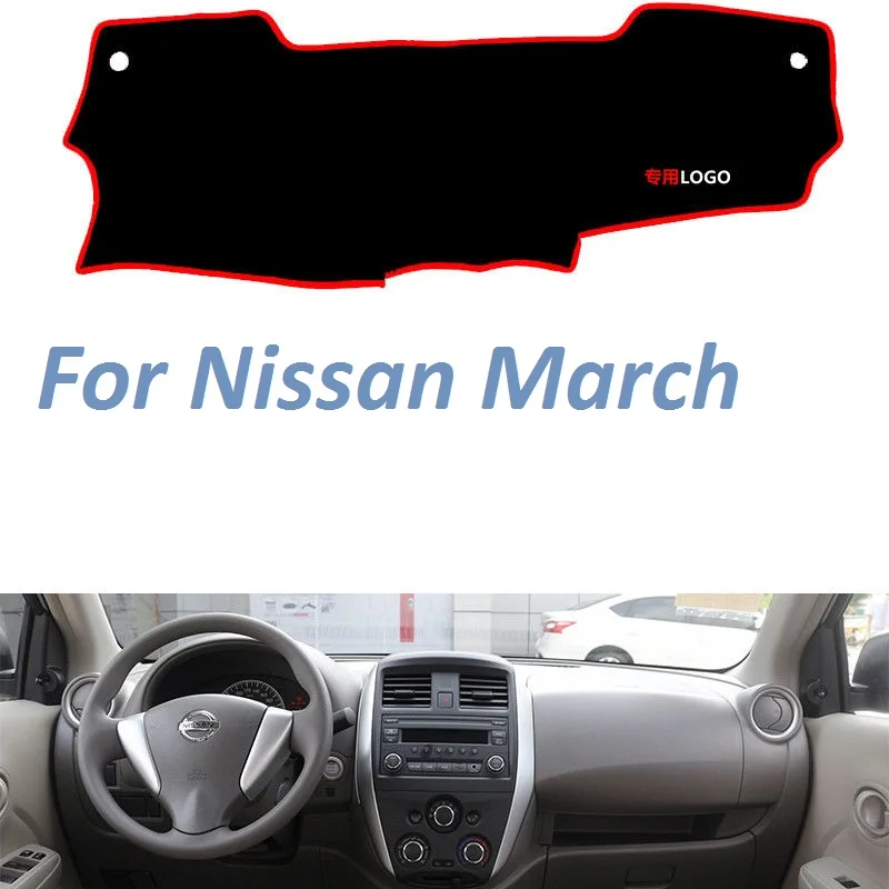 

For Nissan March Left Right Hand Drive Non Slip Dashboard Cover Mat Instrument Carpet Car Accessories