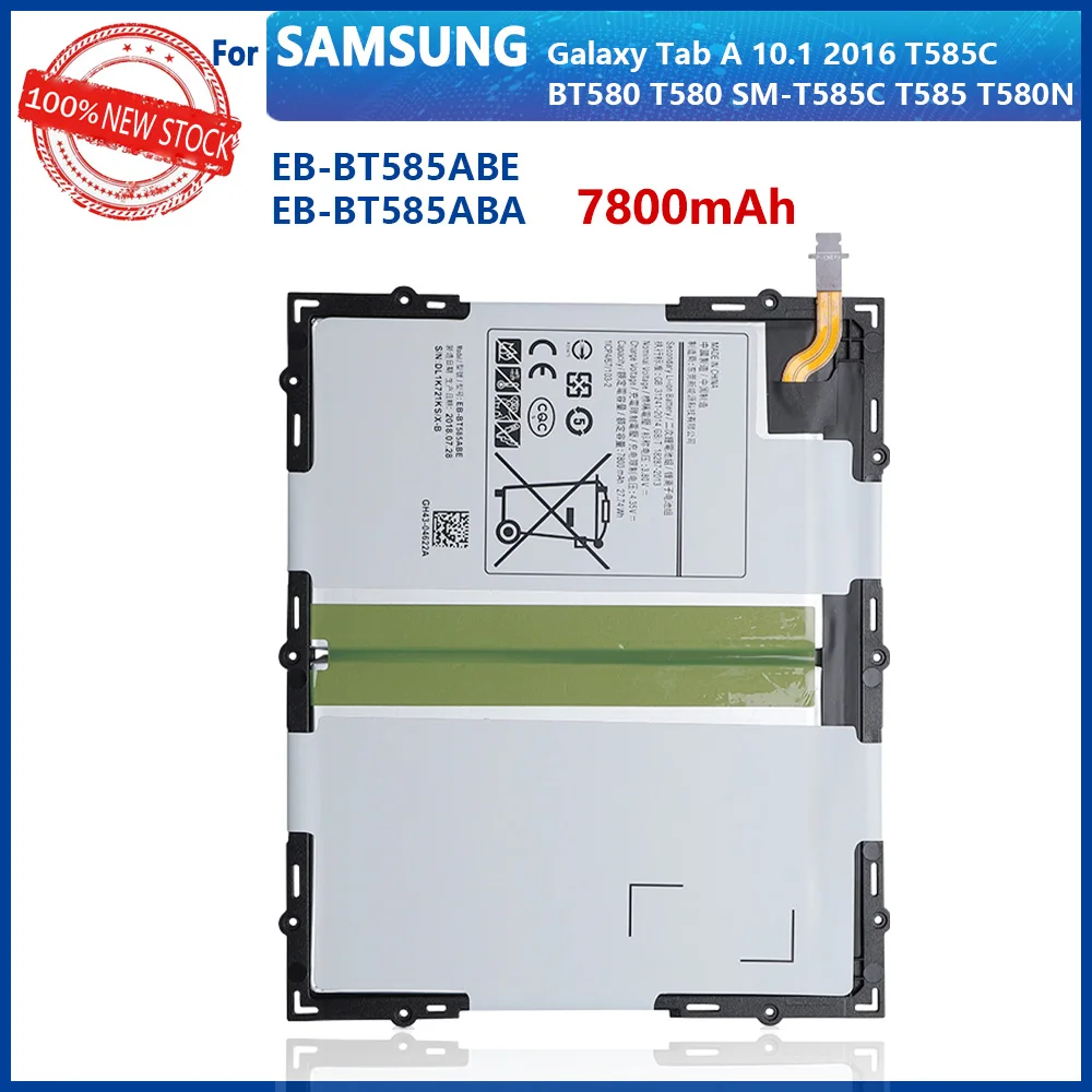 

100% Original 7800mAh EB-BT585ABA EB-BT585ABE GH43-04628A For Samsung Galaxy Tab A 10.1 SM-P580 P585 T580 Tablet Battery