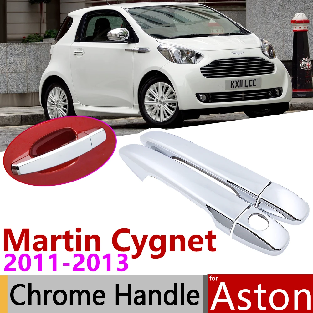 for Aston Martin Cygnet AJ10 10 2011~2013 Chrome Exterior Door Handle Cover Car Accessories Stickers Trim Set of 2Door 2012