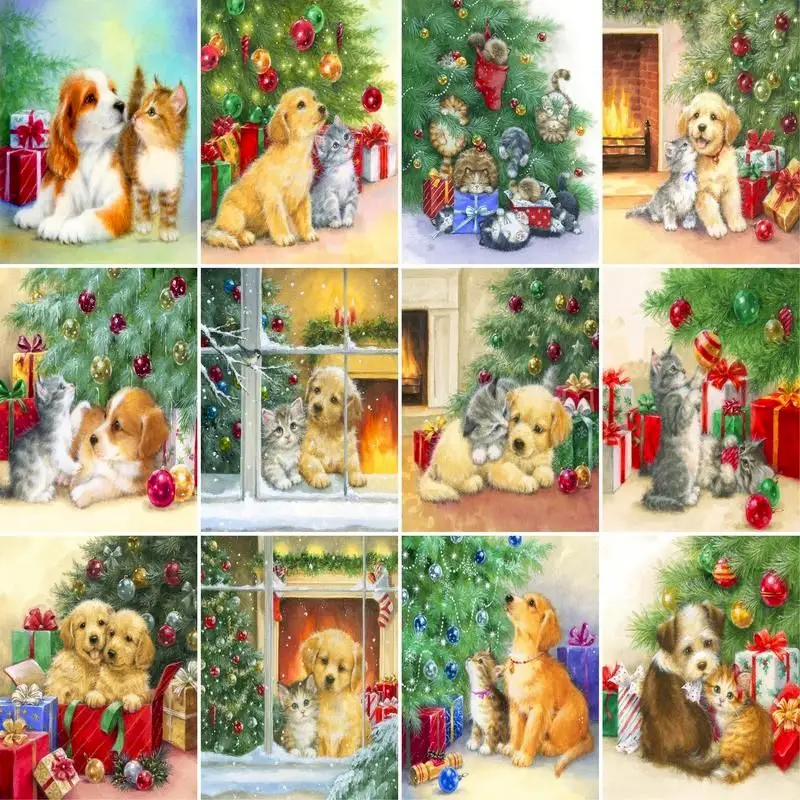 

GATYZTORY 60x75cm Frame DIY Painting By Numbers Oil Picture Animal Paint Kits For Adult Kids Handmade Christmas Gift Wall Art Ph