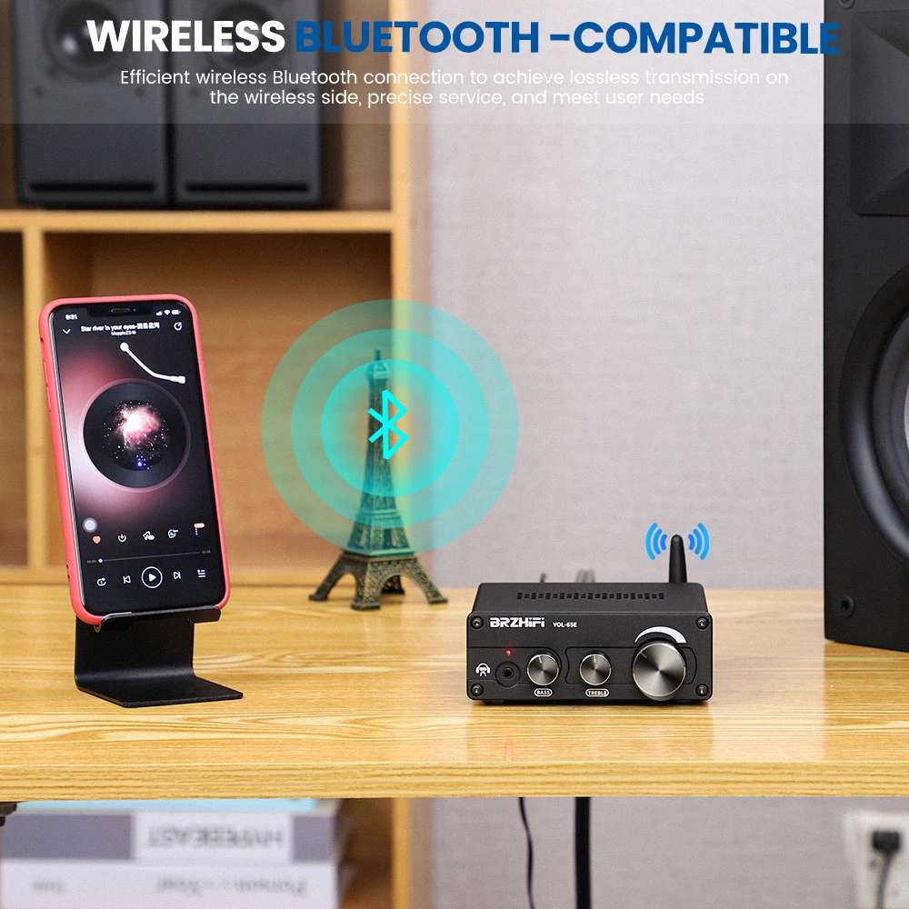 Трубчатый усилитель BRZHIFI Hi Fi аудио Bluetooth 5 0 мини стерео буферный предусилитель 6J5