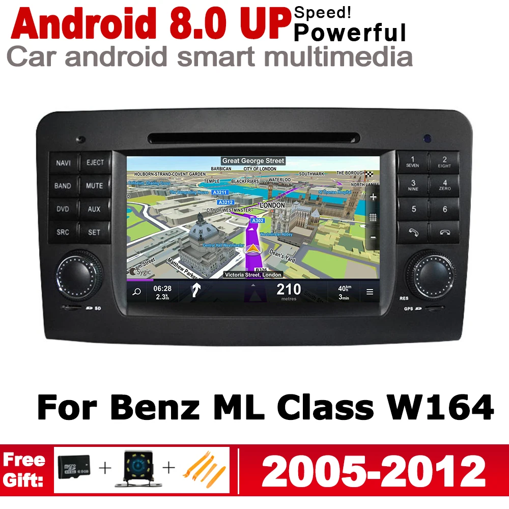 2 Din Car Multimedia Player For Mercedes Benz ML Class W164 2005~2012 NTG Android Radio GPS Navigation Autoaudio BT WiFi