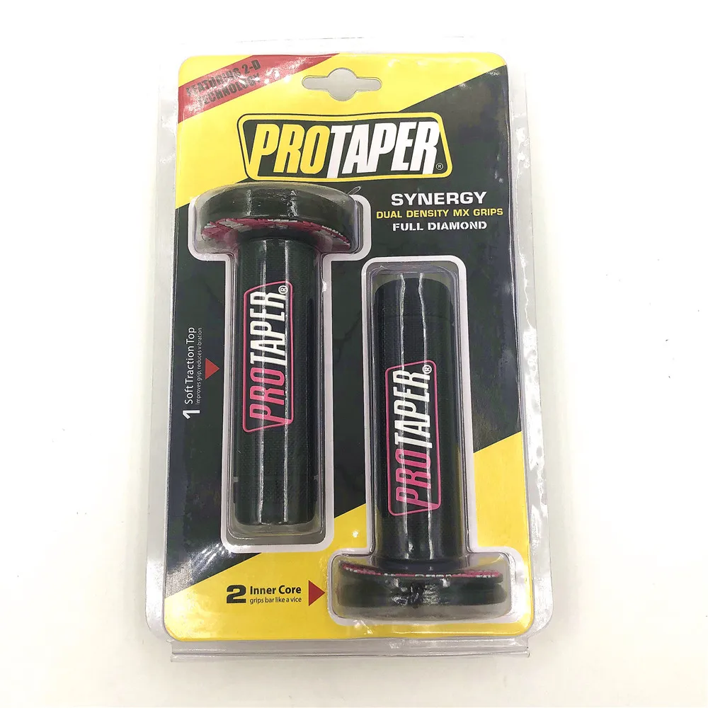 Pink with Box Рукоятка Pro taper для мотоцикла, высокое качество, Protaper, Dirt Pit Bike, для мотокросса, 7/8 дюймов, руль, резиновый гель, рукоятки, Тормозные ручки - Цвет: Pink with Box
