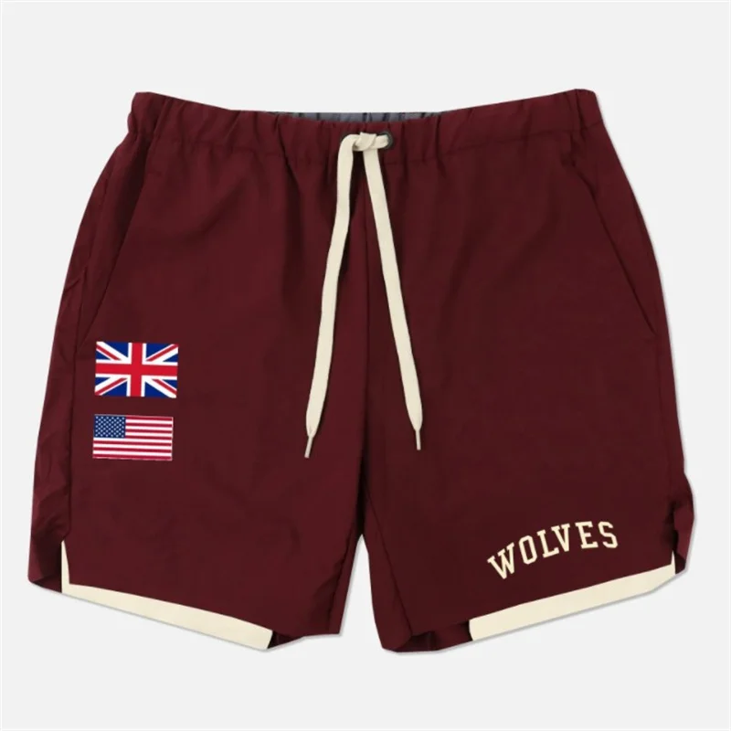 

Double layer Jogger Shorts Men 2 in 1 Short Pants Gyms Fitness Built-in pocket Quick Dry Beach Shorts Male Sweatpants
