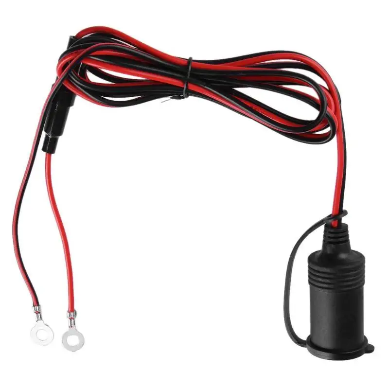 

DC 12V 24V Автомобильный Мотоцикл Грузовик прикуриватель гнездо с 10A предохранителем + кабель автомобильный кабель прикуривателя аксессуары