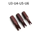 Набор бит для отвертки U-типа, 10 шт., 25 мм, 14 дюйма, с шестигранным хвостовиком, быстрорежущая электрическая дрель, ручные инструменты U3,U4,U5,U6