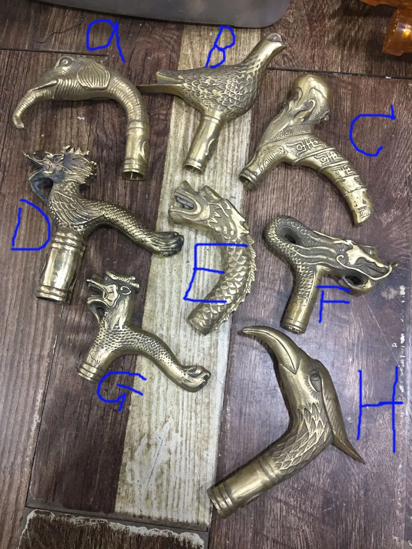 8 стилей на выбор бронзовая прогулочная кастинговая костышка трость с головой