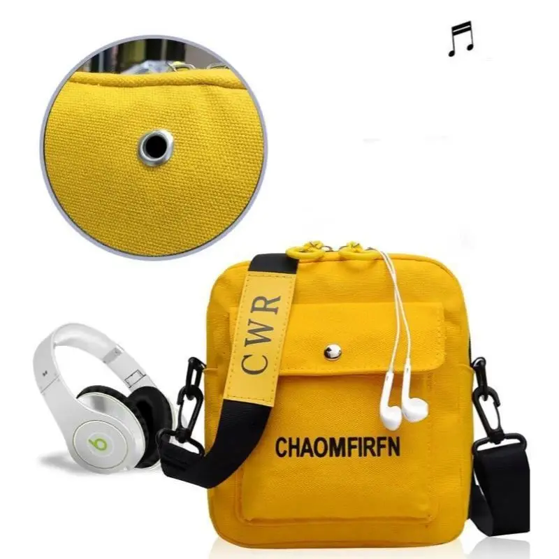 

2021 New Fashion Korean style INS Canvas Small Female Versatile Students Shoulder Bag Soft Girl's Cute Flap