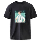 Футболка Haikyuu Toru Oikawa с принтом, мужские футболки, Свободный Топ в стиле K-POP, графическая футболка, новинка 2021, летняя крутая футболка с коротким рукавом и круглым вырезом