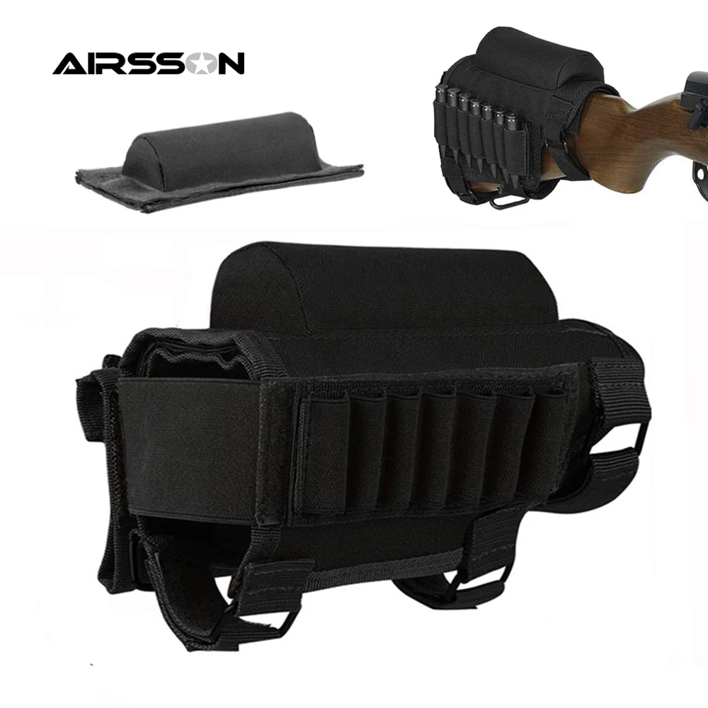 

Tactical Buttstock Cheek Rest with Shell Holder for 7.62.308.300 Mag Rifle Shotgun Ammo Pouch Cartridges Hunting Gun Accessories