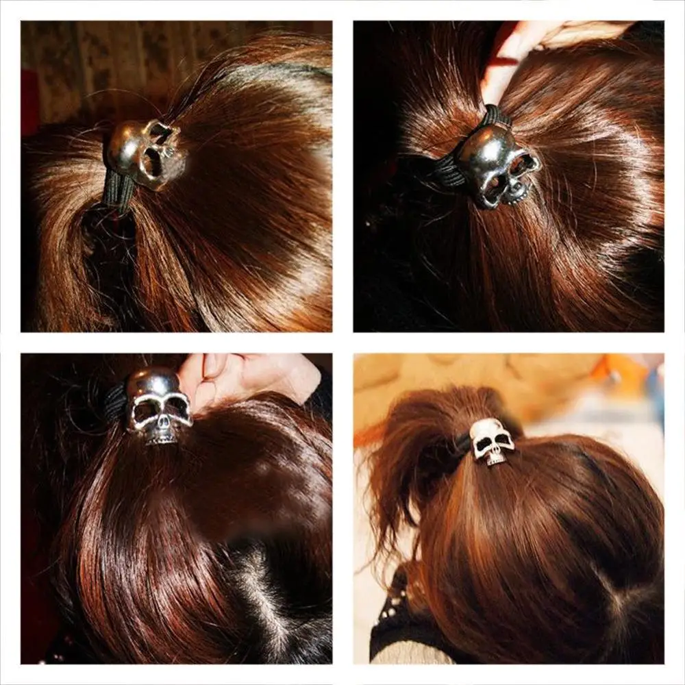 

Skull Hair Bobble Skeleton Hair Band Ponio Elastic Punk Goth Emo Ponytail Holder Fashion Gift Hair Accessories