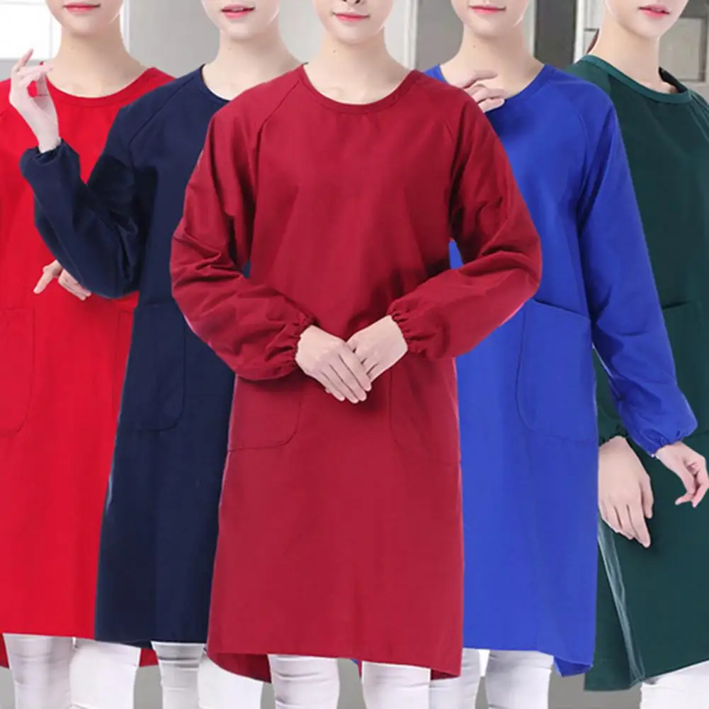 

Apron Adjustable Durable Polyester Long Sleeve Kitchen Apron for Cooking