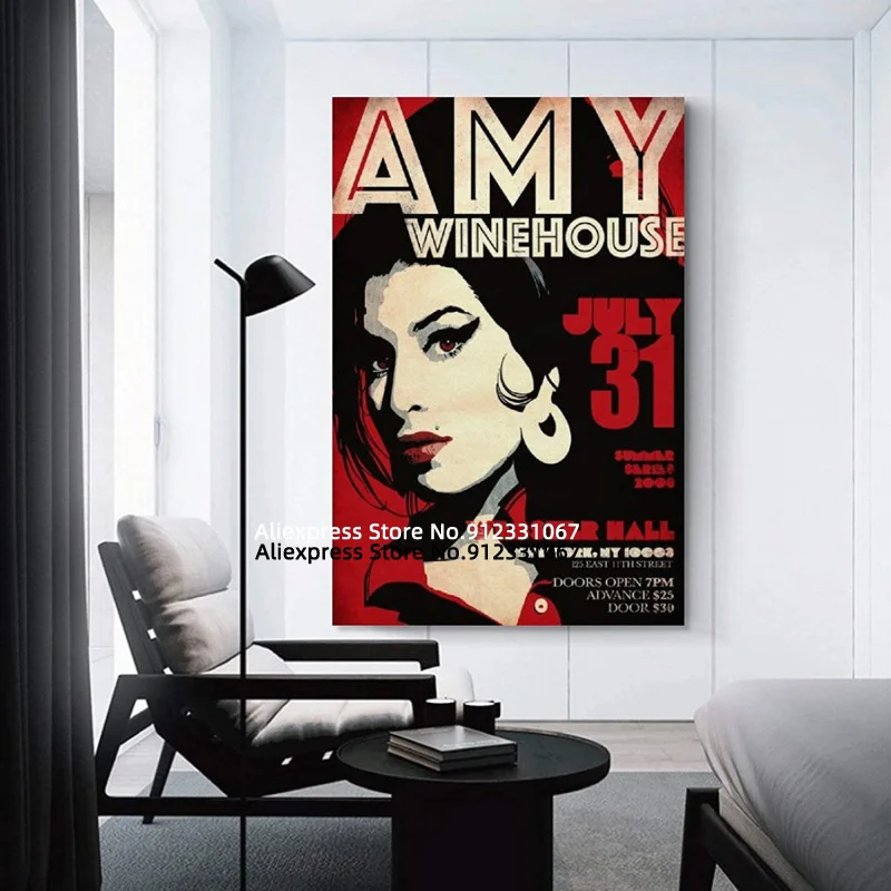 Amy Winehouse музыка певец звезда поп-арт холст живопись высокое качество плакат и