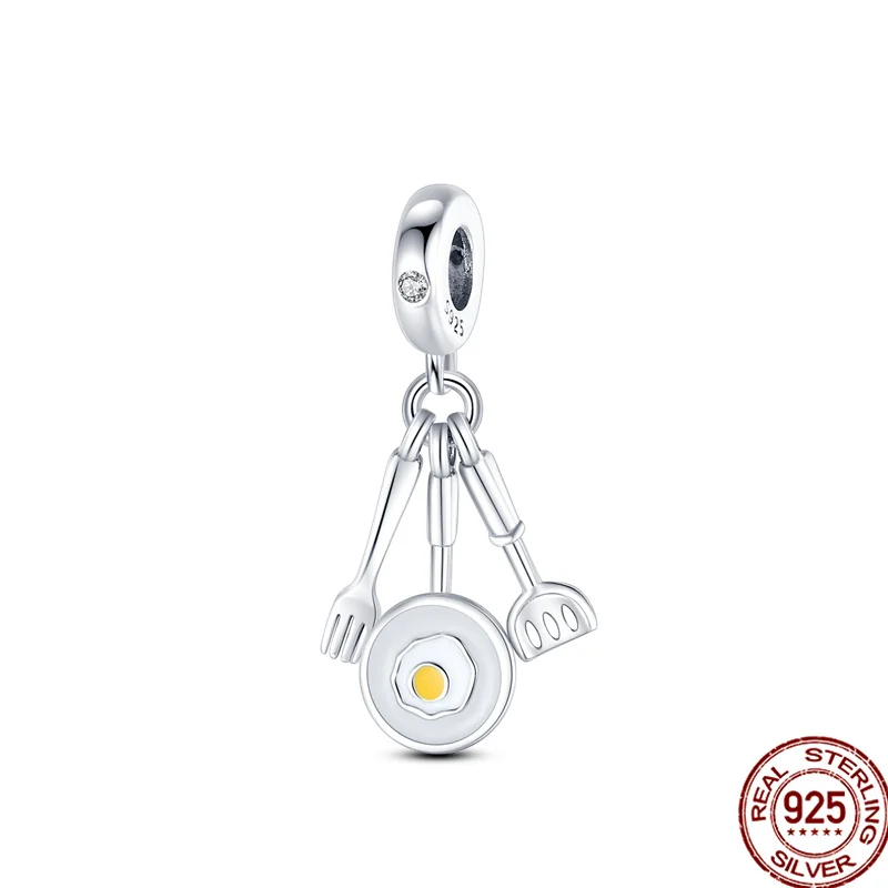 

Женский браслет из серебра 100% пробы, с Шармами