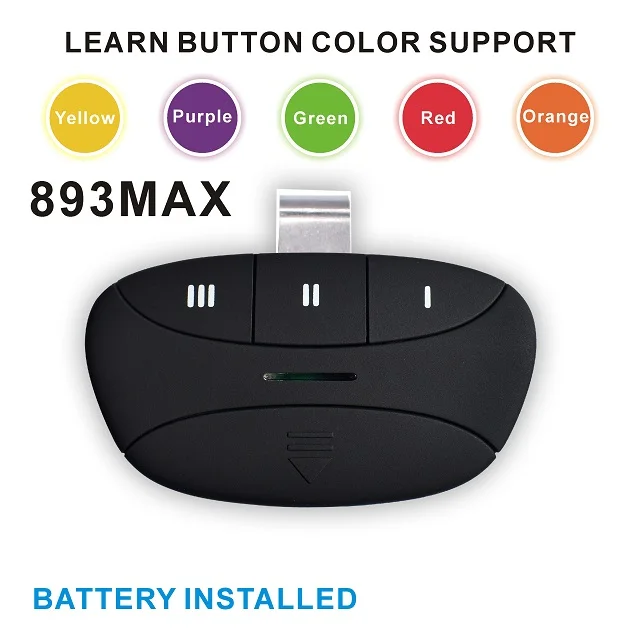 

For 893MAX 3-Button Garage Door Opener Remote Control 891LM 893LM 971LM 973LM 371LM Gate Opener