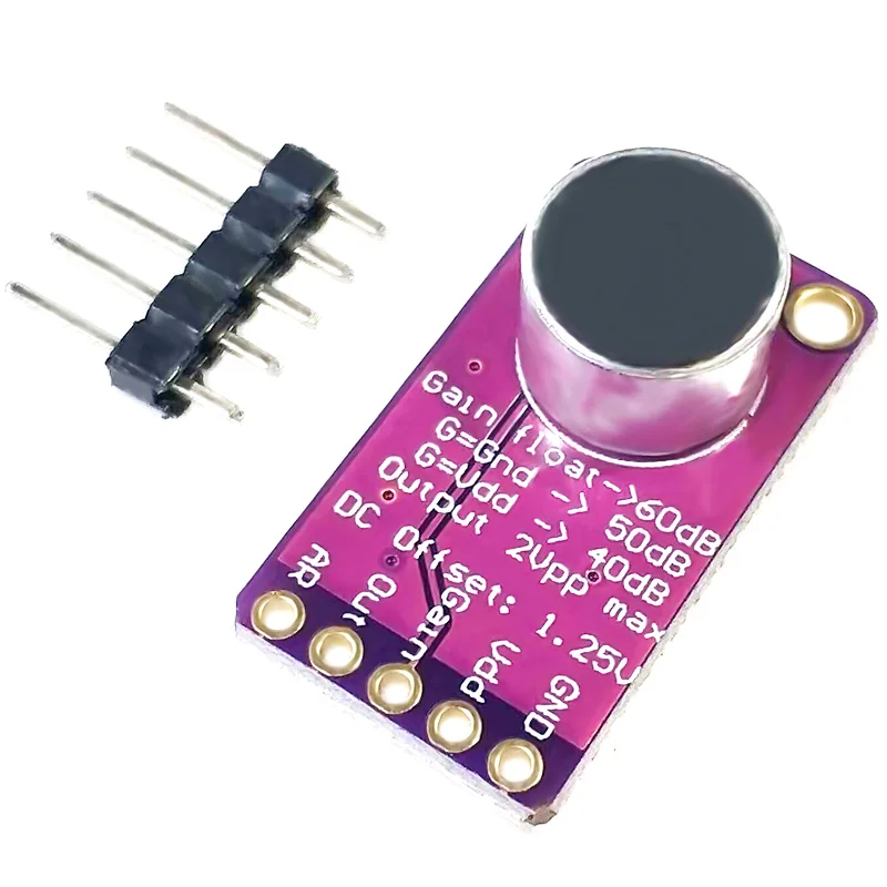 Микрофон MAX9814 плата с автоматическим управлением усилением для Arduino